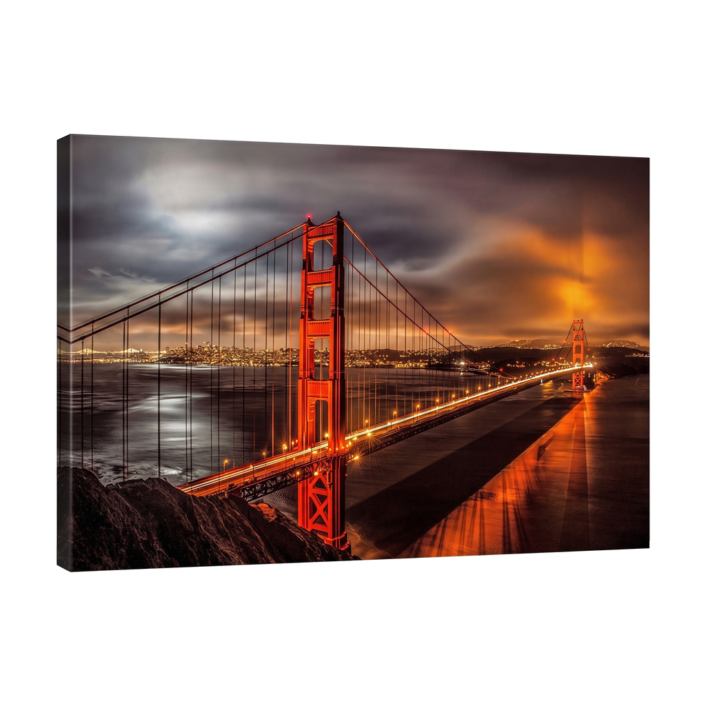Bay Dusk canvas on white background