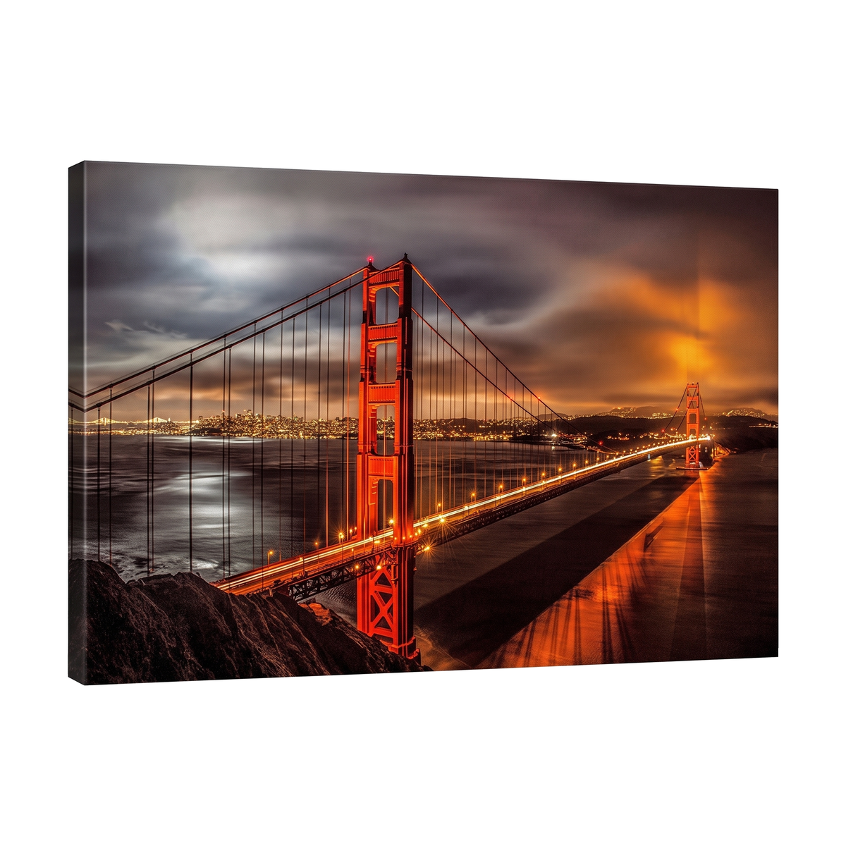 Bay Dusk canvas on white background