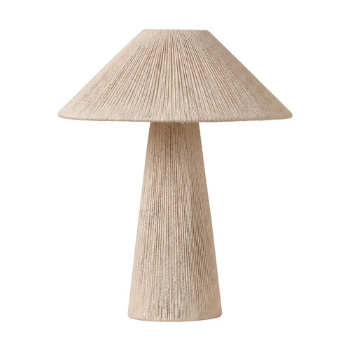 Juno jute table lamp on white background