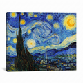 Lumen Night Van Gogh Starry Night Swirling Sky Canvas Wall Art for Living Rooms and Studies on white background