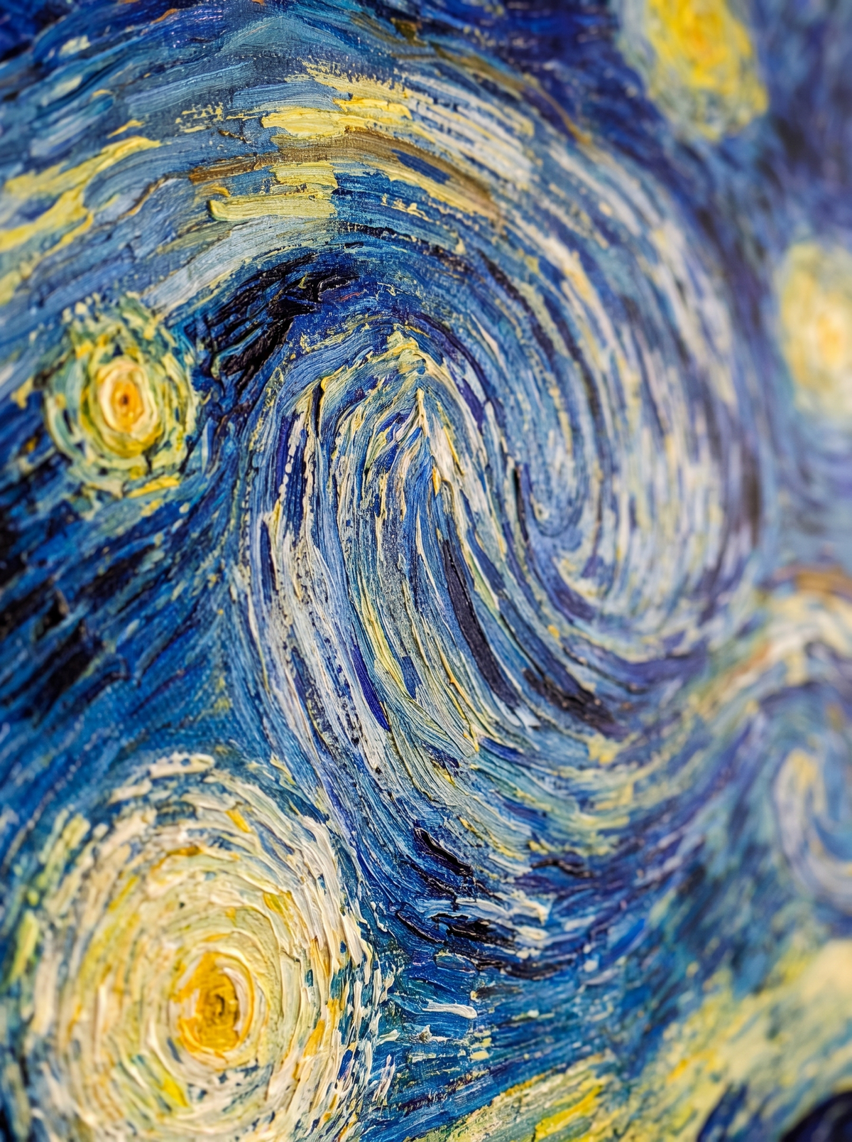 Lumen Night Van Gogh Starry Night Swirling Sky Canvas Wall Art for Living Rooms and Studies detail 1
